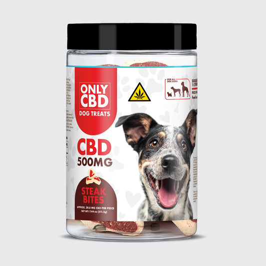 OnlyCBD CBD Dog Treats 500MG - Steak Bites