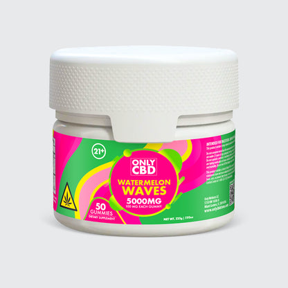 OnlyCBD CBD Gummies 5000MG - Watermelon Waves